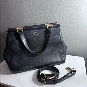 Coach Black Leather Shoulder Bag